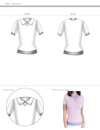 a pattern for a women's polo shirt